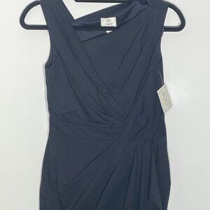 BEAUTIFUL, Suzie Chin, size 4, assymetrical, navy dress.